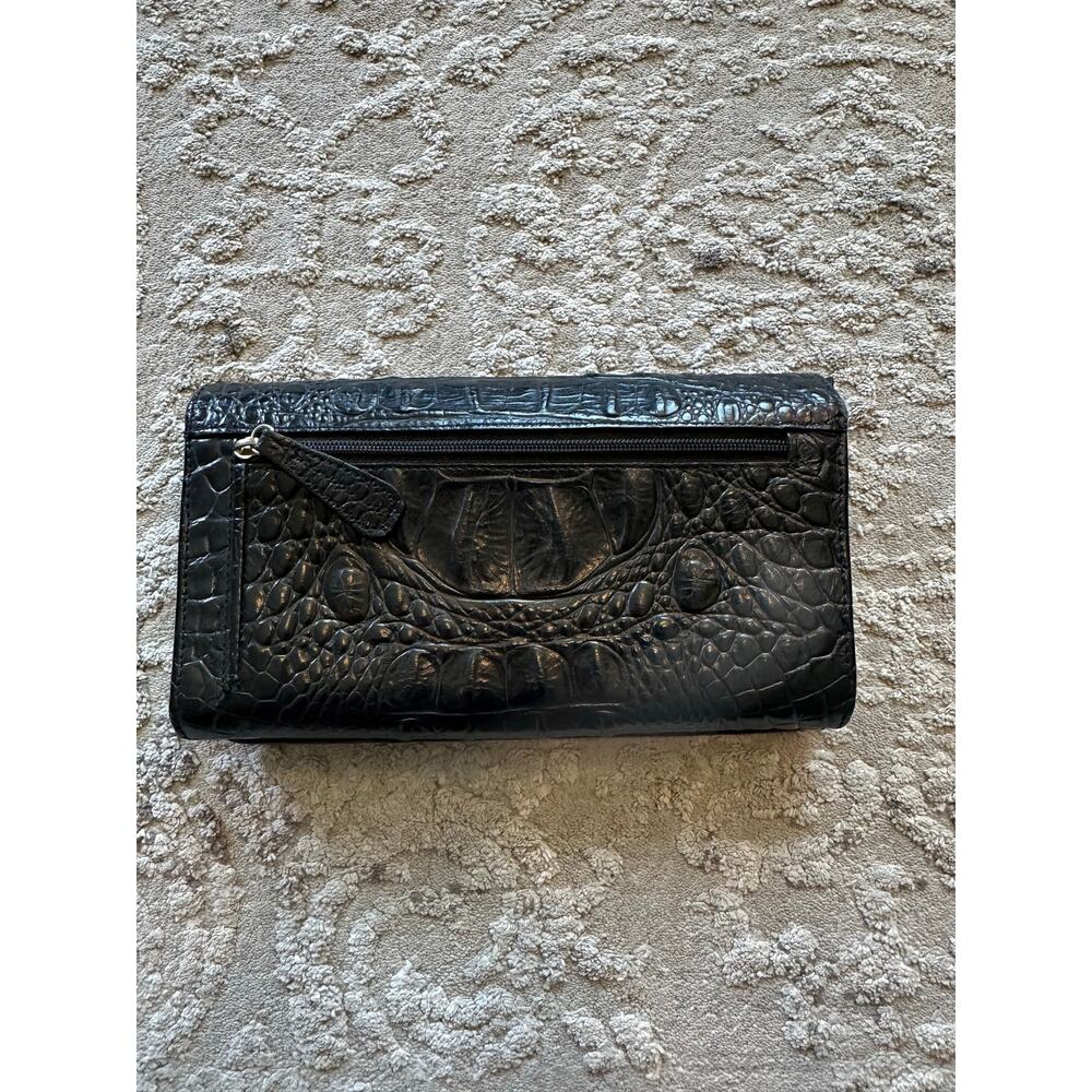 Brahmin Vintage Jillian Black Leather Melbourne Accordion Wallet - Picture 5 of 5